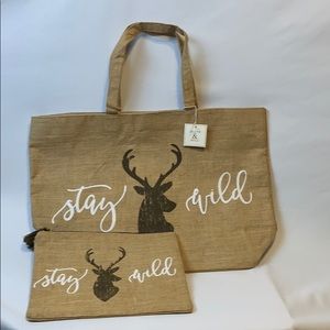 Olive & Hill Jute tote bag 2pc